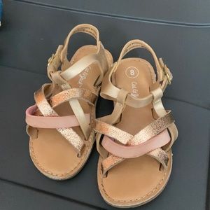 Metallic Leather sandals